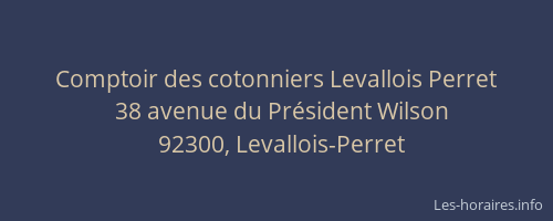 Comptoir des cotonniers Levallois Perret