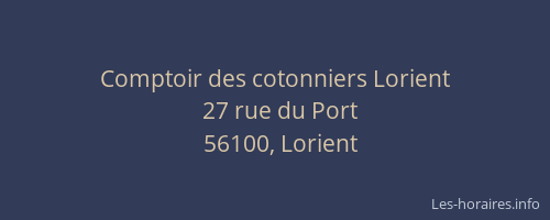 Comptoir des cotonniers Lorient