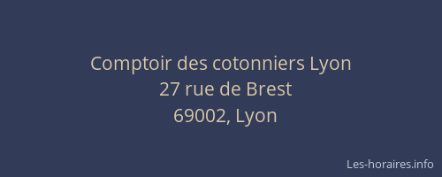 Comptoir des cotonniers Lyon