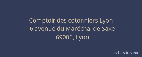 Comptoir des cotonniers Lyon