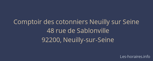 Comptoir des cotonniers Neuilly sur Seine