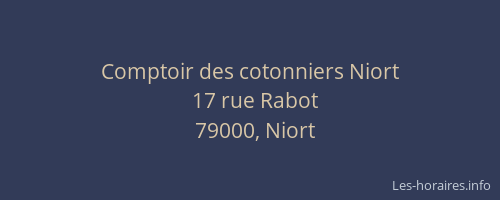Comptoir des cotonniers Niort