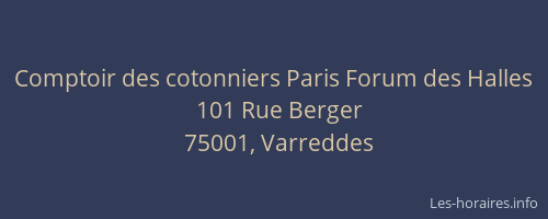 Comptoir des cotonniers Paris Forum des Halles