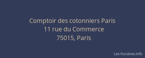 Comptoir des cotonniers Paris