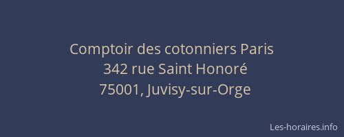 Comptoir des cotonniers Paris