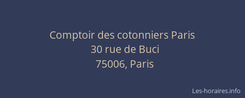Comptoir des cotonniers Paris