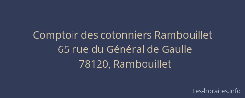 Comptoir des cotonniers Rambouillet