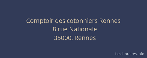 Comptoir des cotonniers Rennes
