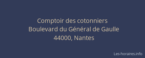 Comptoir des cotonniers