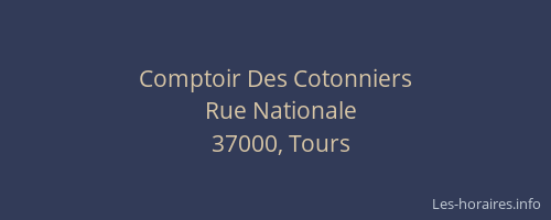 Comptoir Des Cotonniers