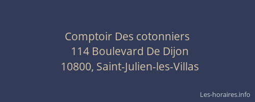 Comptoir Des cotonniers