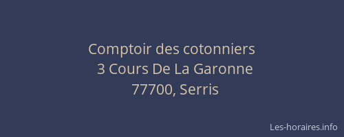 Comptoir des cotonniers