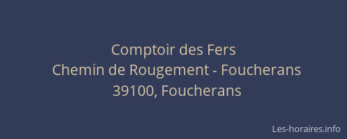 Comptoir des Fers