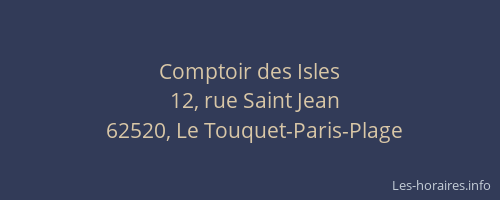 Comptoir des Isles