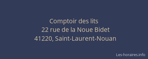 Comptoir des lits