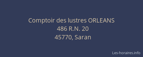 Comptoir des lustres ORLEANS