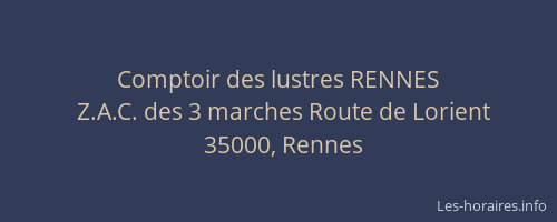 Comptoir des lustres RENNES