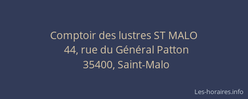 Comptoir des lustres ST MALO