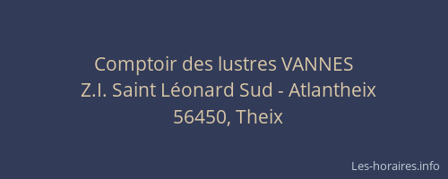 Comptoir des lustres VANNES