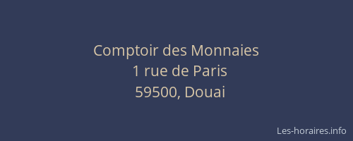 Comptoir des Monnaies