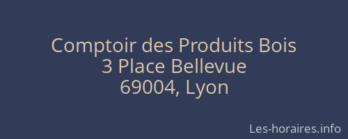 Comptoir des Produits Bois