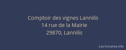 Comptoir des vignes Lannilis