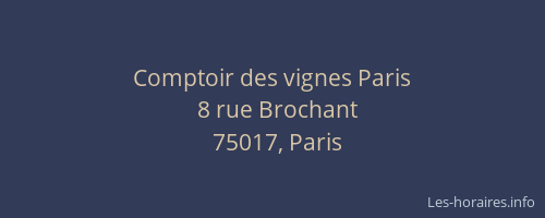 Comptoir des vignes Paris