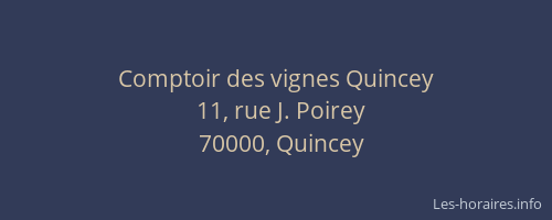 Comptoir des vignes Quincey