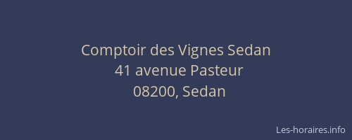Comptoir des Vignes Sedan