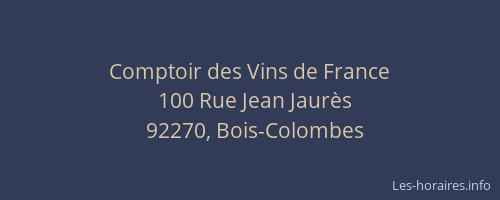 Comptoir des Vins de France