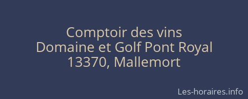 Comptoir des vins