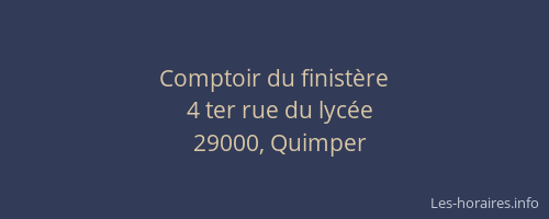 Comptoir du finistère