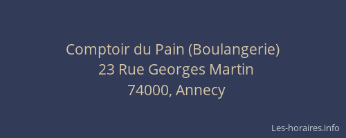 Comptoir du Pain (Boulangerie)