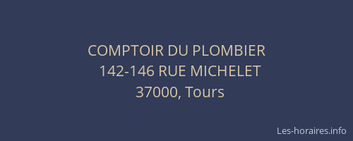 COMPTOIR DU PLOMBIER