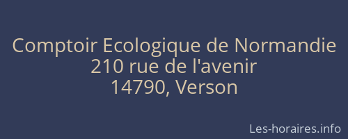 Comptoir Ecologique de Normandie