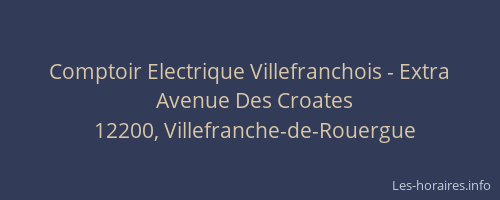 Comptoir Electrique Villefranchois - Extra