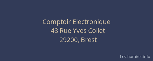 Comptoir Electronique