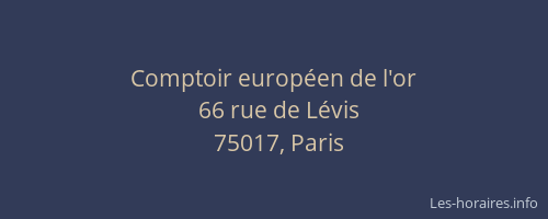 Comptoir européen de l'or