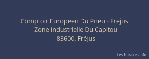 Comptoir Europeen Du Pneu - Frejus