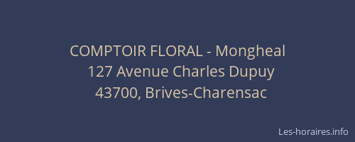 COMPTOIR FLORAL - Mongheal