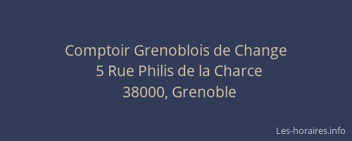 Comptoir Grenoblois de Change