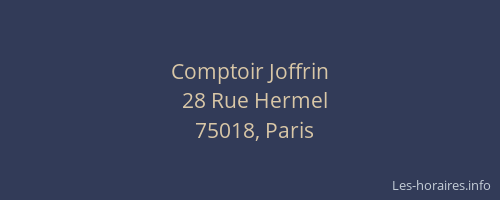 Comptoir Joffrin