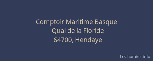 Comptoir Maritime Basque