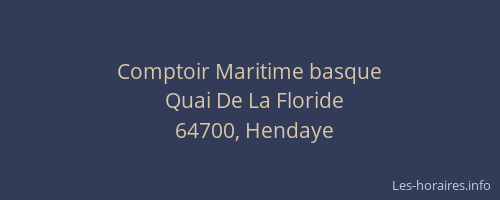 Comptoir Maritime basque