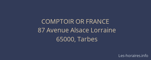 COMPTOIR OR FRANCE