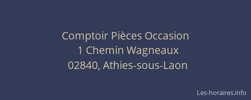 Comptoir Pièces Occasion