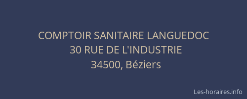 COMPTOIR SANITAIRE LANGUEDOC