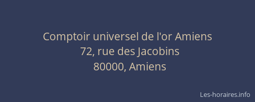 Comptoir universel de l'or Amiens