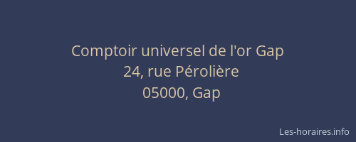 Comptoir universel de l'or Gap