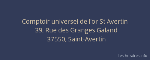 Comptoir universel de l'or St Avertin